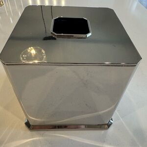 Restoration Hardware Metallic Silver Tissue Box